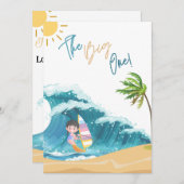 ザ・ビッグ・ワン、私の最初の誕生日招待状 招待状 (正面/裏面)