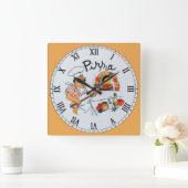 ザ·ピザ·ガイ スクエア壁時計 (ホーム)