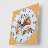 ザ·ピザ·ガイ スクエア壁時計 (傾斜)