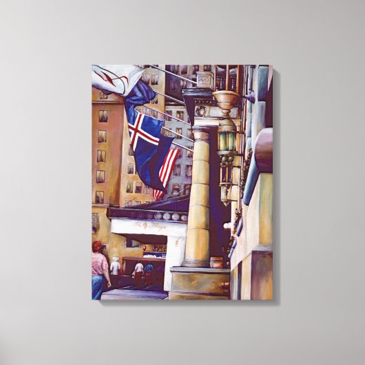 ザ・ピラーズオブザプラザホテルニューヨーク キャンバスプリント (正面)