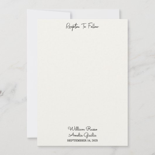 ザ・フェザー素朴・アジア・スカイ・ク結婚レーン 招待状 (裏面)