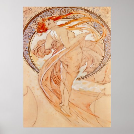 ザ・フォーアーツ – ダンス，アールヌーボーヴィンテージ ポスター (正面)