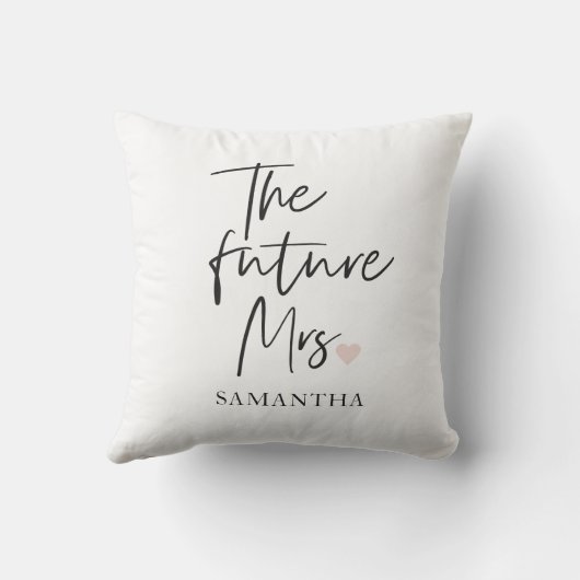 ザ・フューチャー ミセスとアナタの名前 | モダン ビューティー ギフト アウトドアクッション (裏面)