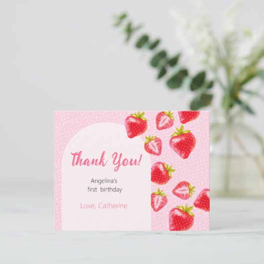 ザ・フラットサンキューファースト誕生日カード サンキューカード (スタンド正面)