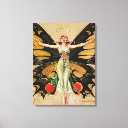 ザ・フラッパー、1922年ジョセフ・クリスチャン・ライエンデッカー キャンバスプリント (正面)