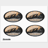 ザ・フラティロン、チョークパーク、大きい石・ステッカー 楕円形シール (シート)