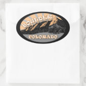 ザ・フラティロン、チョークパーク、大きい石・ステッカー 楕円形シール (バッグ)