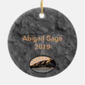 ザ・フラティロン、チョータークパーク、コロラド大きい石 セラミックオーナメント (裏面)