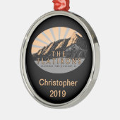 ザ・フラティロン、チョータークパーク、コロラド大きい石 メタルオーナメント (左)