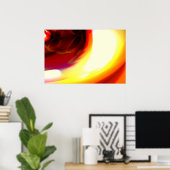 ザ・フレーム – レッド抽象芸術デジタルアートポスタープリント ポスター (ホームオフィス)