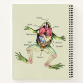 ザ・フロッグ・アナトミパーソナライズされたア ノートブック (裏面)