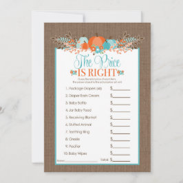 ザ・プライス・イズ・ライト - ベビーシャワーゲーム パンプキン