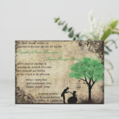 ザ・プロポーズ ヴィンテージ ウェディング 招待状 緑 (スタンド正面)