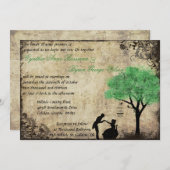 ザ・プロポーズ ヴィンテージ ウェディング 招待状 緑 (正面/裏面)