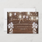 ザ・ベアフット・ブライド™ ラスティック メイソンジャー ストリング ライト 招待状 (正面)