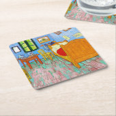 ザ・ベッドルーム、ヴァン・ゴッホ スクエアペーパーコースター (アングル)