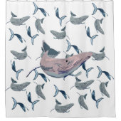 ザ·ホエール·スイム シャワーカーテン (正面)