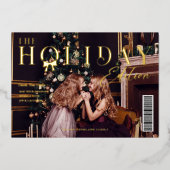 ザ・ホリデー版ファミリーフォトマガジンカバー 箔シーズンカード (正面)