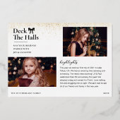 ザ・ホリデー版ファミリーフォトマガジンカバー 箔シーズンカード (裏面)