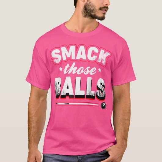 ザ・ボール・プール選手ビリヤード・ベースボール Tシャツ (正面)