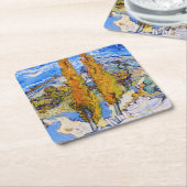 ザ・ポプラーズアットサンレミー，ヴァンゴッホ スクエアペーパーコースター (アングル)