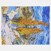 ザ・ポプラーズアットサンレミー，ヴァンゴッホ フリースブランケット (正面(横))