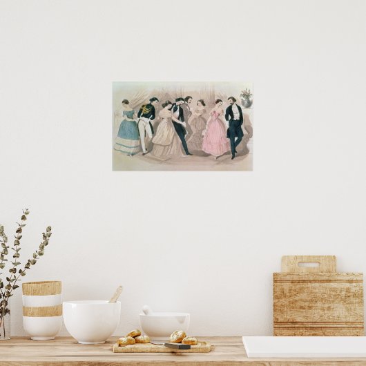 ザ・ポルカファッション、ゴデイのレディーズブックより ポスター (キッチン)