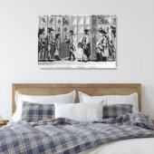 ザ・マカロニプリントショップ、パブ。by N. Darley キャンバスプリント (インサイチュ (寝室))