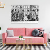 ザ・マカロニプリントショップ、パブ。by N. Darley キャンバスプリント (インサイチュ (リビング))