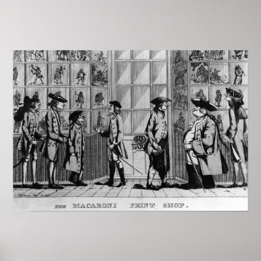 ザ・マカロニプリントショップ、パブ。by N. Darley ポスター (正面)