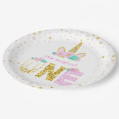 ザ・マジカル・ワン・ユニコーンの誕生日 ペーパープレート (アングル)