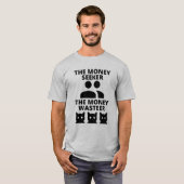 ザ・マネーシーカー、ザ・マネーユーザーおもしろい猫 Tシャツ (正面フル)
