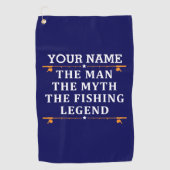 ザ・マパーソナライズされたン・ザ・マイス・ザ・魚釣り・レジェンド ゴルフタオル (正面)