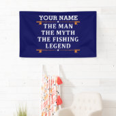 ザ・マパーソナライズされたン・ザ・マイス・ザ・魚釣り・レジェンド 横断幕 (インサイチュ)