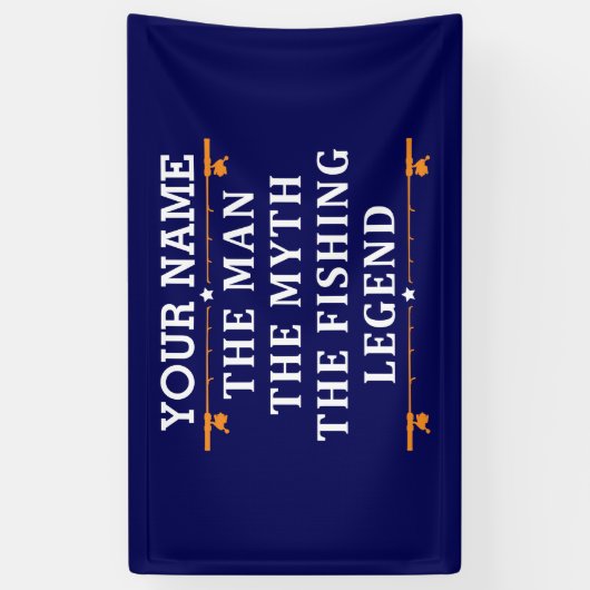 ザ・マパーソナライズされたン・ザ・マイス・ザ・魚釣り・レジェンド 横断幕 (縦)