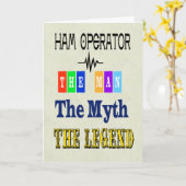 ザ・マン・ザ・マイス・ザ・レジェンド・ハム・ラジオ・カード カード (黄色い花)