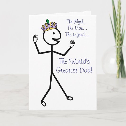 ザ・マン・ザ・レジェンド – 幸せな父の日 カード (正面)