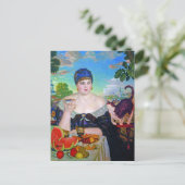 ザ・マーチャントの妻と猫byボリス・クストディエフ ポストカード (スタンド正面)