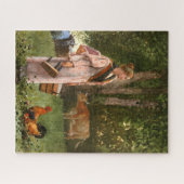 ザ・ミルク・メイド(ア伝統的メリカ農場) ジグソーパズル (横)