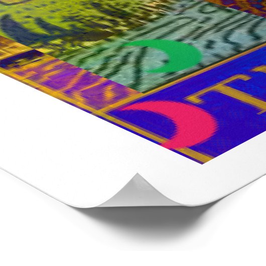 ザ・ムーンタロットカードサイケデリックポスター ポスター (角)