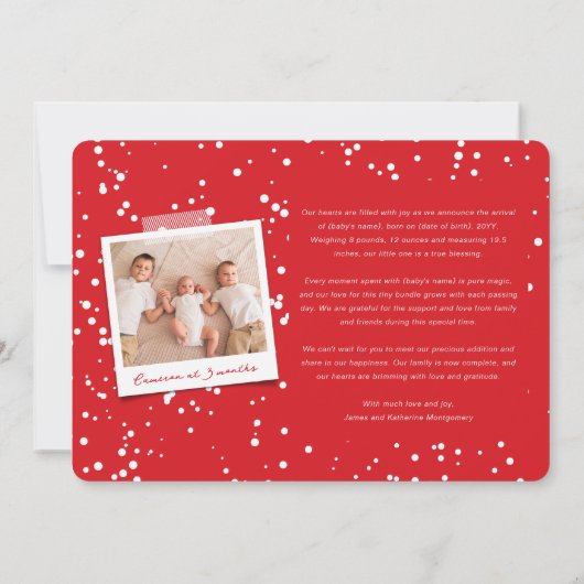 ザ・モアメリーザ3フォトモダンホリデー誕生 案内状 (裏面)