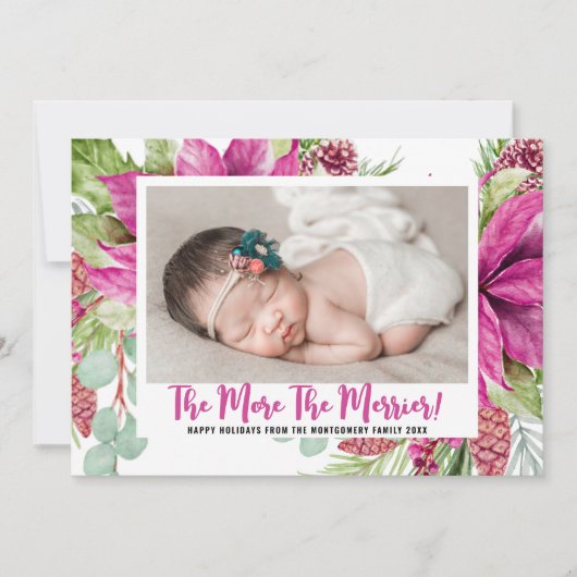 ザ・モア・ザ・ポメリーインセッティアフォトホリデーベビー 案内状 (正面)