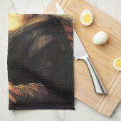 ザ・モナリザ・レオナルド・ダ・ヴィンチ キッチンタオル (四つ折り)