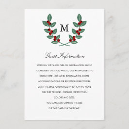 ザ・モノグラムベリーブシュ結婚ーズのコレクション – 情報 エンクロージャーカード