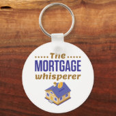 ザ・モーゲージ・ウィスパー・バンカー・ローン・オフィサー・ボタン キーホルダー (正面)