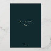 ザ・ユニコーン監禁ファンタジー中世誕生日 箔シーズンカード (裏面)