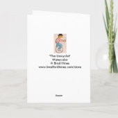 ザ・ユニサイクリストの水彩ノートカード カード (裏面)