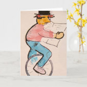 ザ・ユニサイクリストの水彩ノートカード カード (黄色い花)