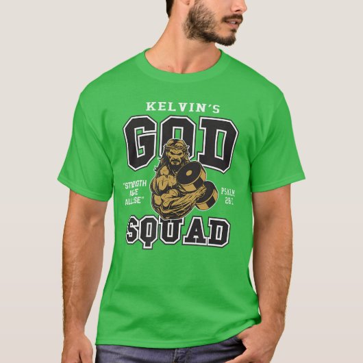 ザ・ライトジャス・宝石 Kelvins God Squad Tシャツ (正面)