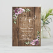 ザ・ラスティック・ウッド&フラワーズ 私たちだけで挙式 招待状 (スタンド正面)